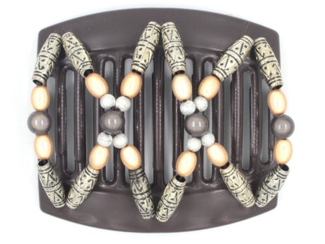 African Butterfly Thick Hair Comb - Dalena Brown 95