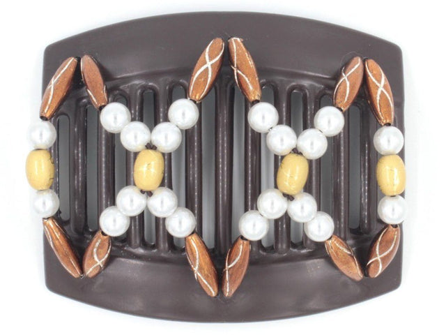 African Butterfly Thick Hair Comb - Dalena Brown 96