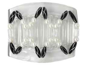 African Butterfly Thick Hair Comb - Dalena Clear 118