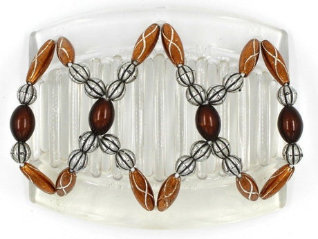 African Butterfly Thick Hair Comb - Dalena Clear 29