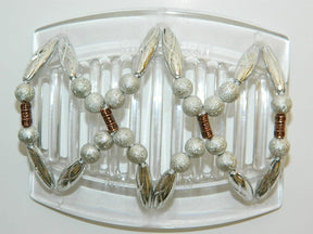 African Butterfly Thick Hair Comb - Dalena Clear 34