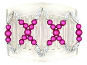 African Butterfly Thick Hair Comb - Dalena Clear 65