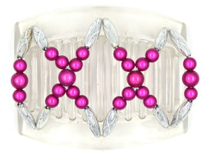 African Butterfly Thick Hair Comb - Dalena Clear 65