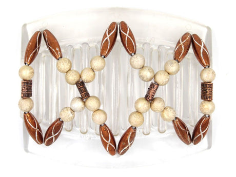 African Butterfly Thick Hair Comb - Dalena Clear 66
