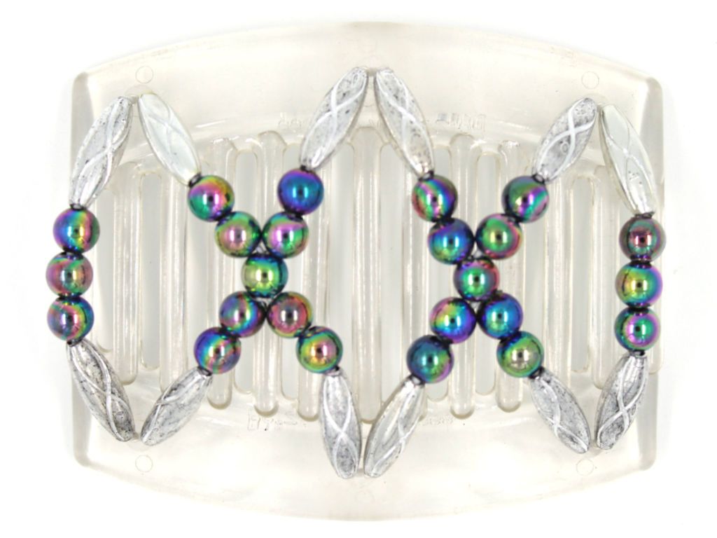 African Butterfly Thick Hair Comb - Dalena Clear 67