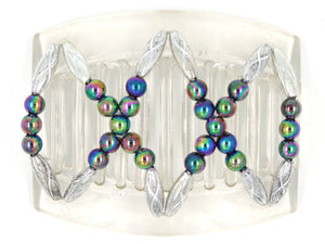 African Butterfly Thick Hair Comb - Dalena Clear 67