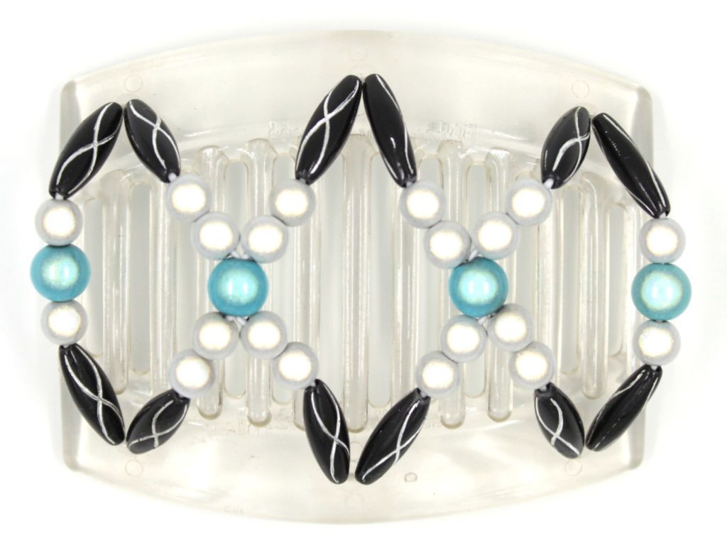 African Butterfly Thick Hair Comb - Dalena Clear 69