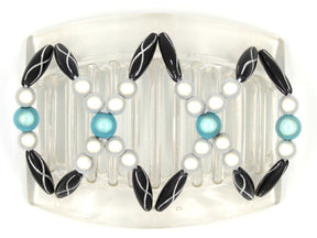 African Butterfly Thick Hair Comb - Dalena Clear 69