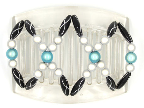 African Butterfly Thick Hair Comb - Dalena Clear 69