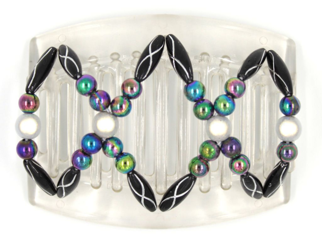 African Butterfly Thick Hair Comb - Dalena Clear 70