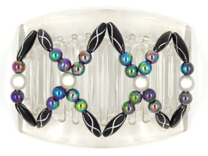 African Butterfly Thick Hair Comb - Dalena Clear 70