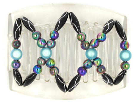 African Butterfly Thick Hair Comb - Dalena Clear 71