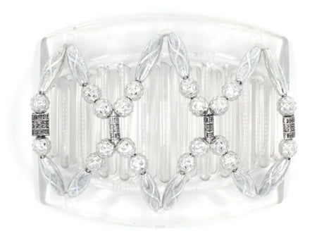 African Butterfly Thick Hair Comb - Dalena Clear 74