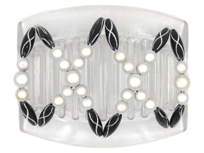 African Butterfly Thick Hair Comb - Dalena Clear 78