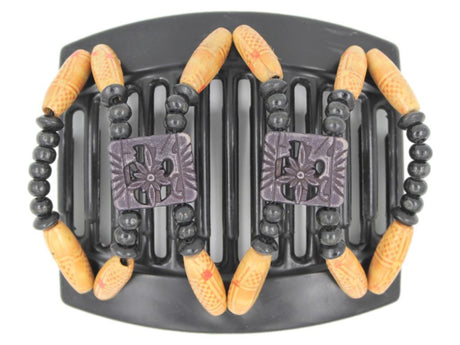 African Butterfly Thick Hair Comb - Dupla Black 123