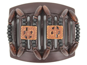 African Butterfly Thick Hair Comb - Dupla Brown 108