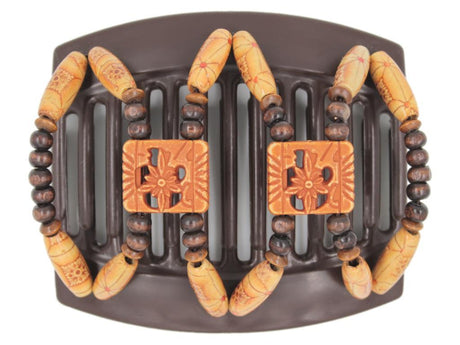 African Butterfly Thick Hair Comb - Dupla Brown 109