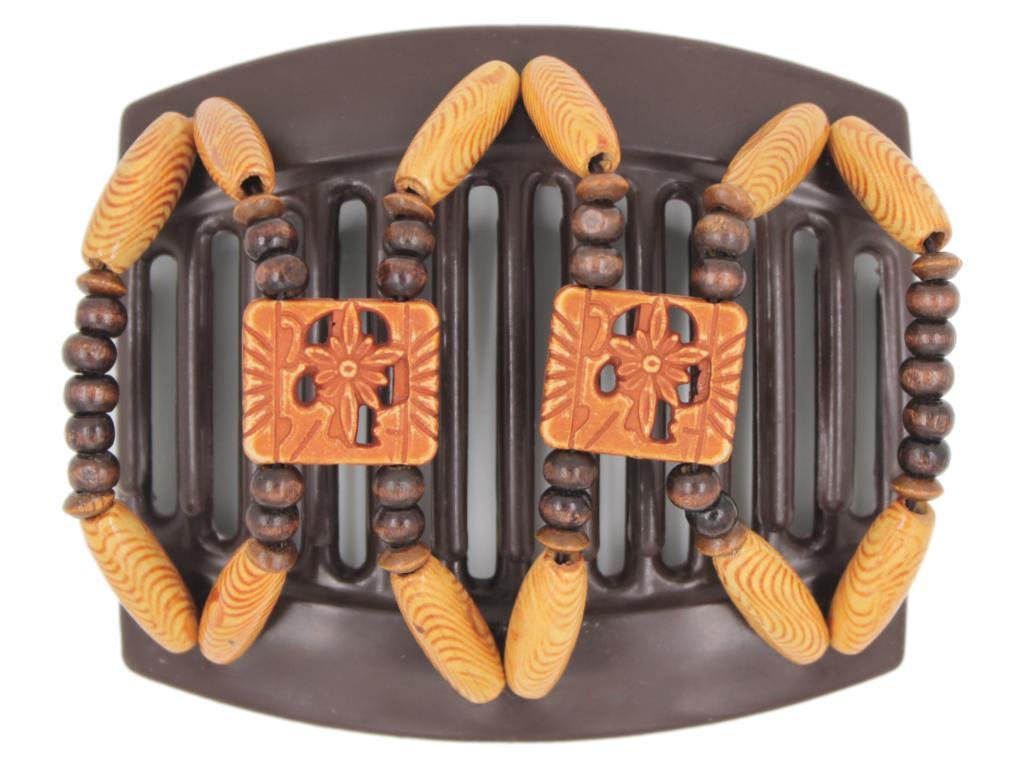 African Butterfly Thick Hair Comb - Dupla Brown 111