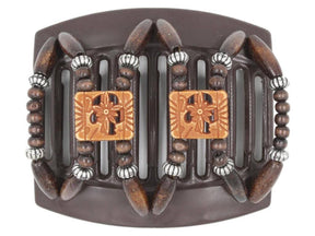 African Butterfly Thick Hair Comb - Dupla Brown 113