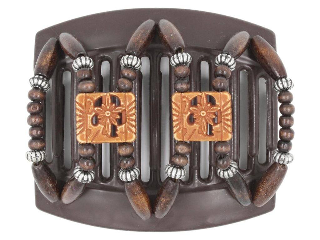 African Butterfly Thick Hair Comb - Dupla Brown 113