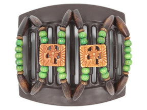 African Butterfly Thick Hair Comb - Dupla Brown 114