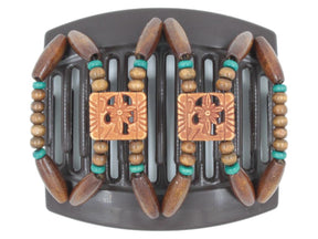 African Butterfly Thick Hair Comb - Dupla Brown 127