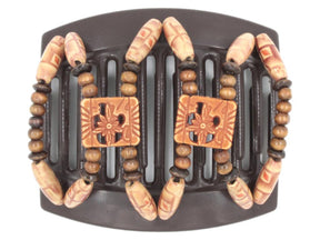 African Butterfly Thick Hair Comb - Dupla Brown 129