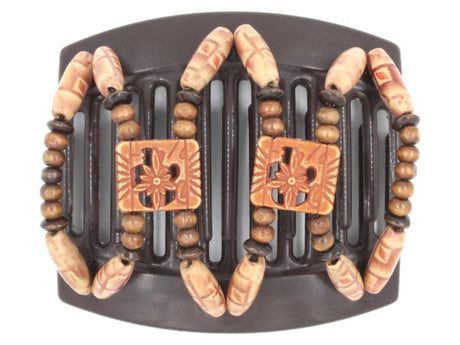 African Butterfly Thick Hair Comb - Dupla Brown 129