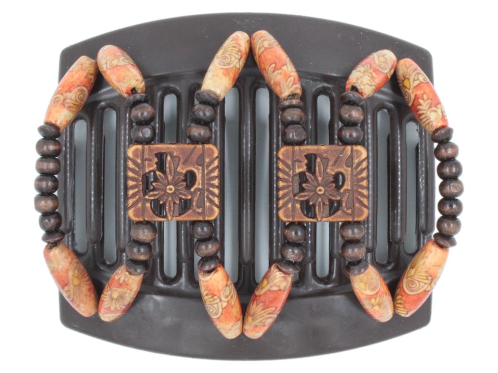 African Butterfly Thick Hair Comb - Dupla Brown 132