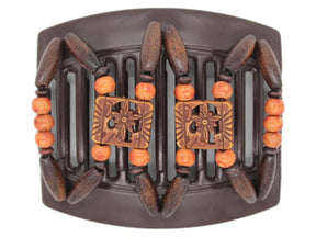 African Butterfly Thick Hair Comb - Dupla Brown 78