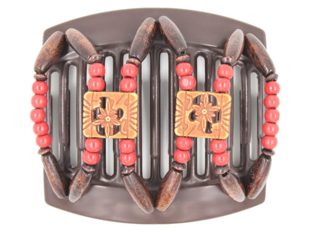 African Butterfly Thick Hair Comb - Dupla Brown 85