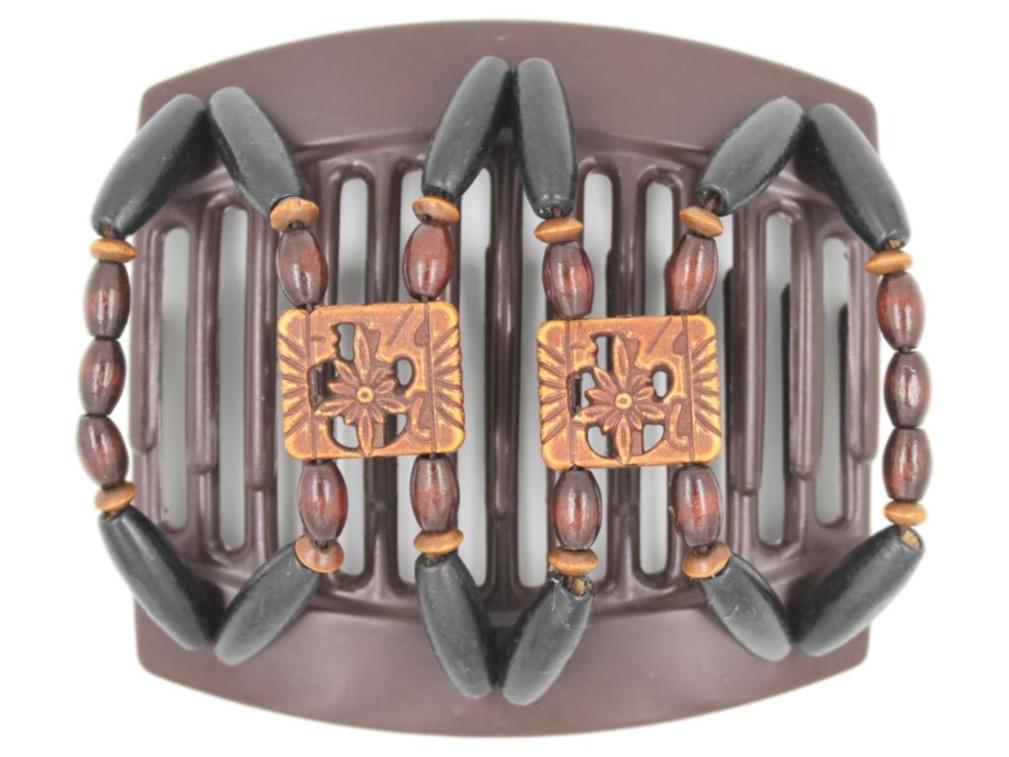 African Butterfly Thick Hair Comb - Dupla Brown 96