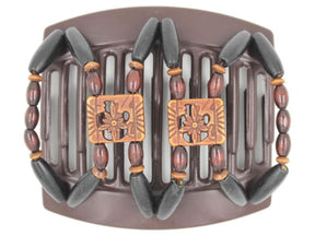 African Butterfly Thick Hair Comb - Dupla Brown 96