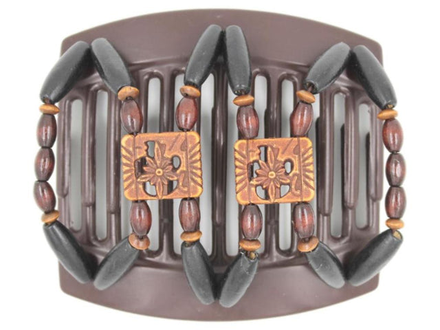 African Butterfly Thick Hair Comb - Dupla Brown 96