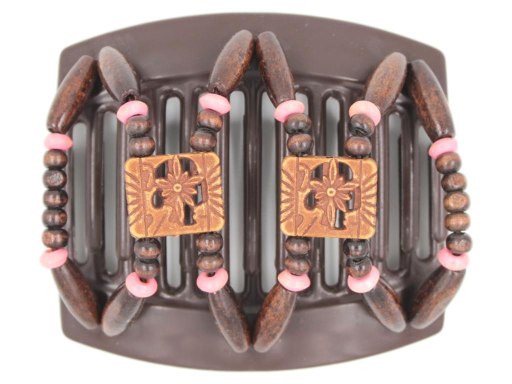 African Butterfly Thick Hair Comb - Dupla Brown 99