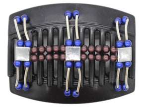 African Butterfly Thick Hair Comb - Flowers Black 35