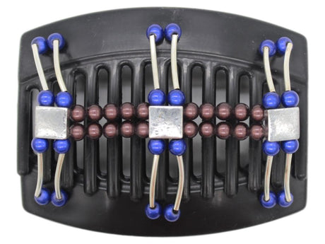 African Butterfly Thick Hair Comb - Flowers Black 35