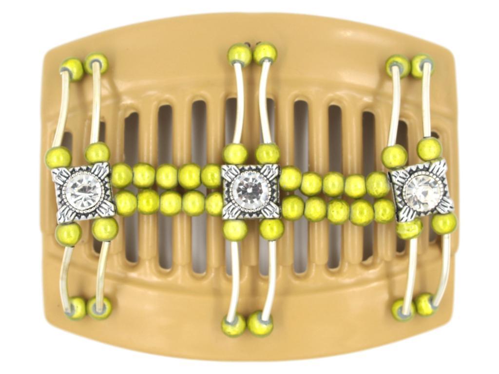 African Butterfly Thick Hair Comb - Flowers Blonde 28