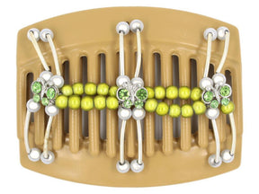African Butterfly Thick Hair Comb - Flowers Blonde 29
