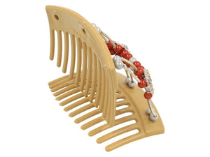 African Butterfly Thick Hair Comb - Flowers Blonde 43
