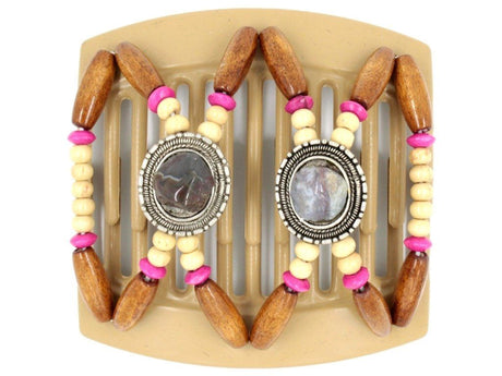 African Butterfly Thick Hair Comb - Gemstone Blonde 07