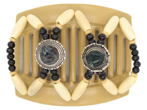 African Butterfly Thick Hair Comb - Gemstone Blonde 16