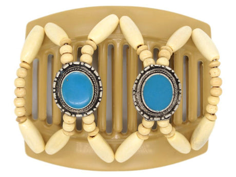 African Butterfly Thick Hair Comb - Gemstone Blonde 17