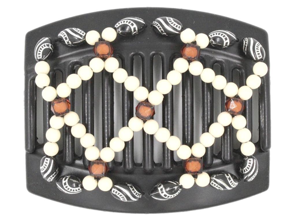 African Butterfly Thick Hair Comb - Ndalena Black 107