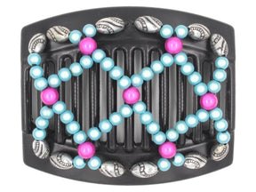 African Butterfly Thick Hair Comb - Ndalena Black 85