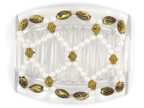 African Butterfly Thick Hair Comb - Ndalena Clear 55