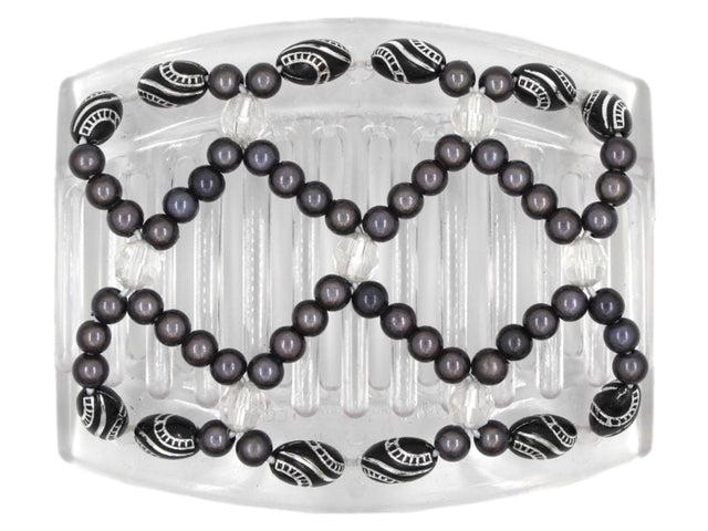 African Butterfly Thick Hair Comb - Ndalena Clear 96