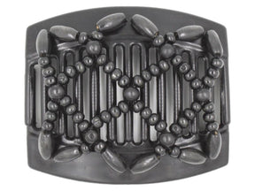 African Butterfly Thick Hair Comb - Ndebele Black 118