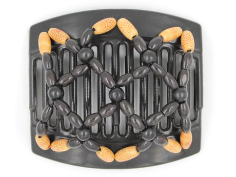 African Butterfly Thick Hair Comb - Ndebele Black 49
