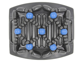 African Butterfly Thick Hair Comb - Ndebele Black 64